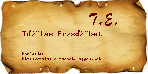 Tálas Erzsébet névjegykártya